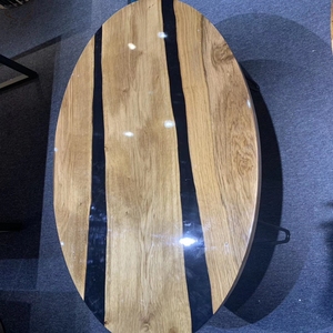 Moderne Rivière Design <span class=keywords><strong>Noyer</strong></span> <span class=keywords><strong>Massif</strong></span> Bois Époxy Résine Rivière Bois Table À Manger - Product Image 4