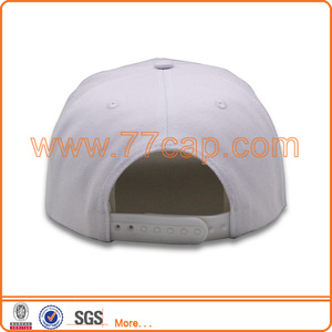 Frente Impreso Encaje Factura de Encargo Plana Blanco Llano Blanco Del Casquillo Del Snapback Hats - Product Image 6