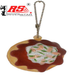 2024 nouvelle conception personnalisée multicolore PU doux japonais porte-clés porte-clés simulé Takoyaki poulpe boule spongieux pain jouet porte-clés - Product Image 6