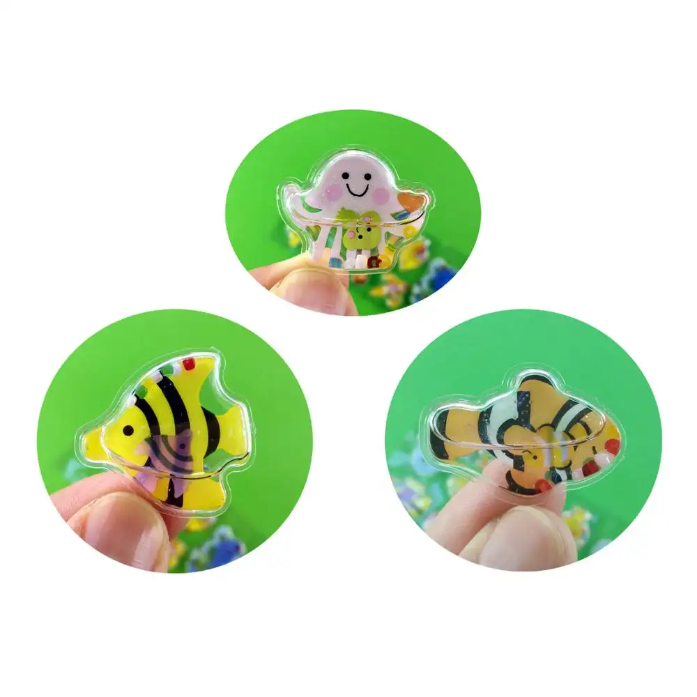 Oceaan thema vis serie water gevulde PVC sticker voor kids