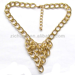 Collar de cadena de oro falso - Product Image 3