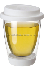 Durable Đôi Tường Rộng Miệng Với Silicone Tay Áo Và Nắp Ly Cà Phê Thủy Tinh - Product Image 3