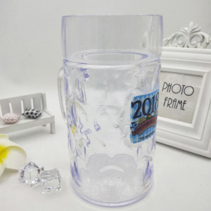 Chope à bière allemande Bitburger en <span class=keywords><strong>verre</strong></span> à fossettes 1 litre - Product Image 3