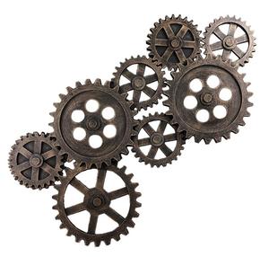 Antique Retro Vintage <strong>Rustic</strong> Industrial Age MDF Wood Gear <strong>Home</strong> Wall <strong>Decor</strong> - Product Image 4