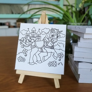 Mini tele pre-stampate <span class=keywords><strong>da</strong></span> <span class=keywords><strong>dipingere</strong></span> per bambini, set iniziale con gesso a doppia pittura non tossica, colori a olio e acrilici, 5000 set, 96 set/cartone - Product Image 6