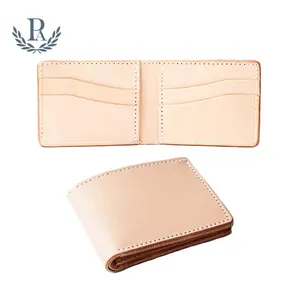 ผักกระป๋องหนังกระเป๋าด้านหน้ากระเป๋าสตางค์ vintage bifold กระเป๋าสตางค์