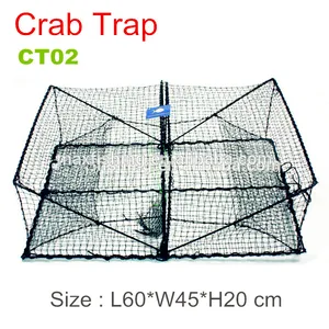 Sturable Pieghevole da pesca filo di acciaio inossidabile crab trap