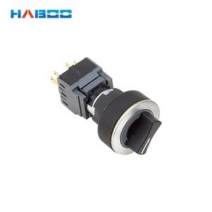 Interruptor selector giratorio HBC16/22 Eléctrica Serie 2 o <span class=keywords><strong>3</strong></span> selector de posición interruptor de botón 1NO + 1NC momentáneo - Product Image 1