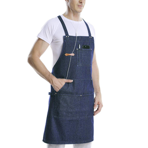 Tablier de cuisine en <span class=keywords><strong>Denim</strong></span> Durable de haute qualité, pavé, pour Chef