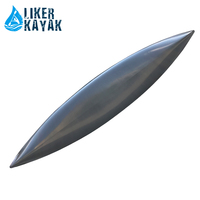 Canot récréatif en plastique de haute qualité 4.86m Canadian Outrigger C1 Canoe avec 4 sièges en bois