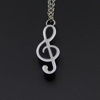 Collar con Colgante de Acero Inoxidable con Notas Musicales Clásicas Ortodoxas para Niños, Urna para Guardar Cenizas