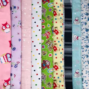 100% Cotton Flannel Vải Dệt Phim Hoạt Hình In Ấn Vải Cho Bé Chăn Flannel Áo Sơ Mi Trung Quốc Nhà Cung Cấp