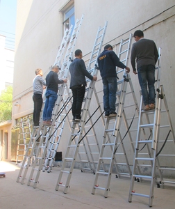 New <span class=keywords><strong>3</strong></span> phần/lớp mở rộng bước thang/nhôm thang với không thể thiếu ổn định thang - Product Image 2