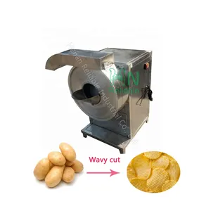 crinkle cut chip chipper cutter / crinkle potato chips cutting machine