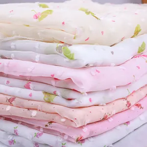 Tela de gasa jacquard 100% poliéster, cómoda, venta al por mayor, para prendas de vestir - Product Image 1