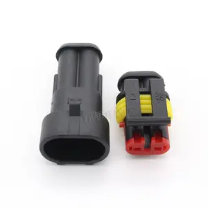 282104-1 282080-1 AMP Superseal 1.5 2 Way Male and Female Connector