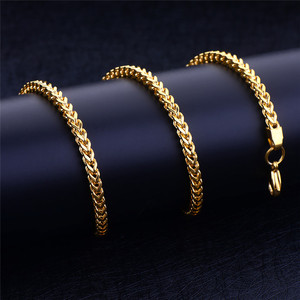 Collana a catena <span class=keywords><strong>Franco</strong></span> in acciaio inossidabile da uomo DAICY di alta qualità, placcata oro 18 carati - Product Image 5