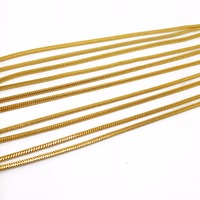 Olivia - Collar de Cadena de Serpiente Cuadrada de Acero Inoxidable en Diferentes Tipos de Oro, Cadena de Espiga para Hombre