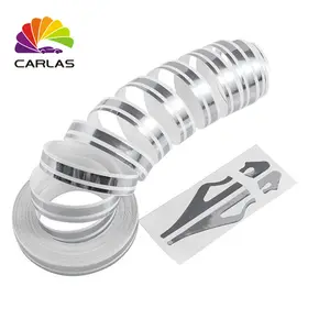 Carlas Double Pin Stripe Striping Tape Tubuh Pintu Decals Stiker Vinyl untuk Mobil Sepeda Motor