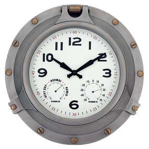 Horloge murale moderne à affichage à aiguille simple de 18 pouces en plastique résistant aux intempéries Design moderne unique - Product Image 1