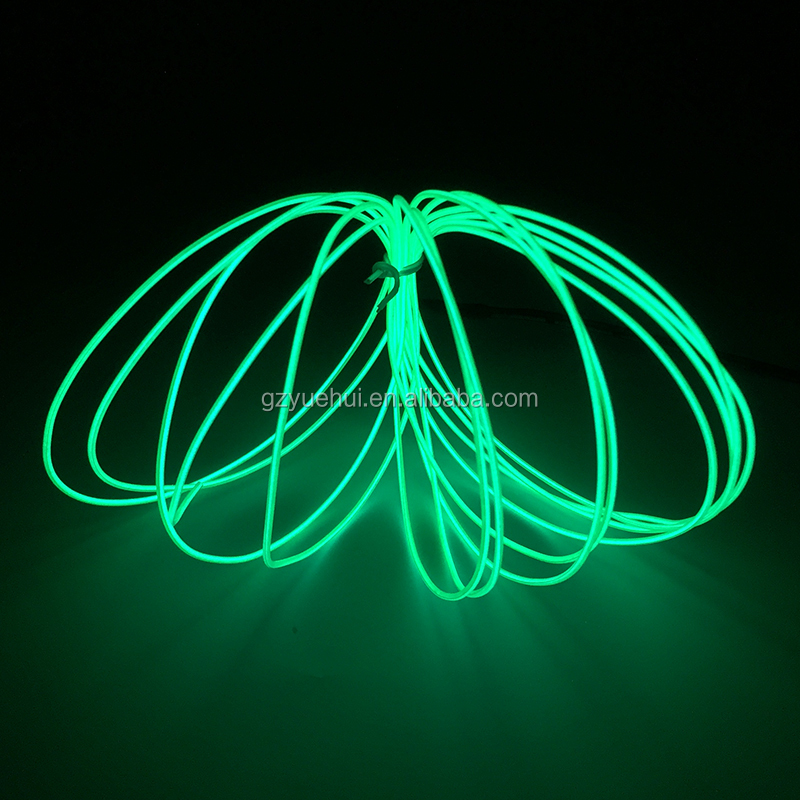 DC5V USB конвертер с 5 метров лимонно-Зеленый 1,3 мм светодиодные полосы освещения EL трос Tupe для рейв концерт наружное освещение