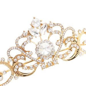 Tiara clásica de la corona de la Reina del tocado de la boda de la manera Europea brilla la corona de la princesa de la novia - Product Image 5