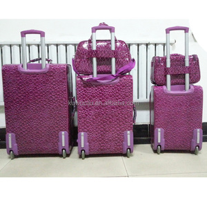 5 pièces ensemble en cuir pu avec sac fourre-tout voyage roulement ensemble de bagages 3 pièces spinner <span class=keywords><strong>valise</strong></span> trolley - Product Image 3