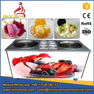 Tailandia Stir Fry máquina sola Ronda cuadrado plana pan rodillo instante helado rollo frito helado rollo Máquina - Product Image 4
