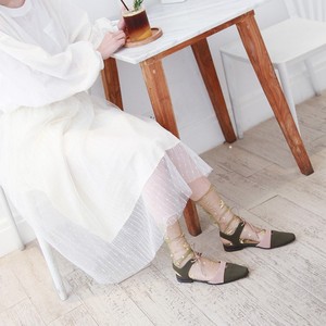 Calzini trasparenti in pizzo elastico trasparente con stella Glitter alla moda - Product Image 6