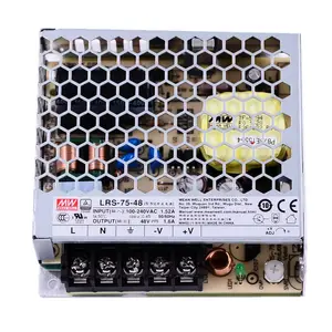 Meanwell RS-75-48 75W 48V Tipo fechado Saída única AC-DC Mini Tamanho Hight Eficiência Switching power supply