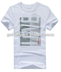 2014 100% de algodón camisetas al por mayor de camisetas baratas a granel en llano - Product Image 1