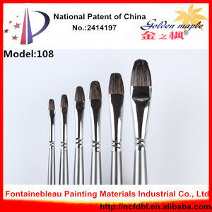 Popular& fresco aspecto de pintura del artista <span class=keywords><strong>108</strong></span> cepillo de pelo de tejón hechos a mano aceite de cepillo de la pintura - Product Image 1