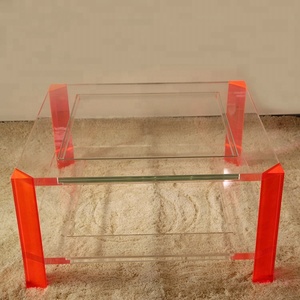 <span class=keywords><strong>Muebles</strong></span> de Sala Rosa neón acrílico mesa de café - Product Image 2