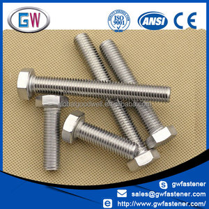 Alibaba Nhà cung cấp 316L 316 304 ốc vít thép không gỉ DIN 933 DIN 931 Hex Bu lông đầu - Product Image 4