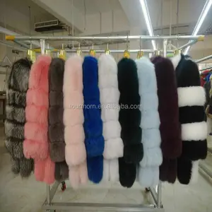 2017 High Quality lange abschnitt Fox Fur Coat / Winter Coats For Women