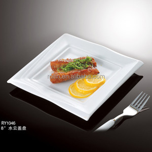 Mode spécial conception triangle forme <span class=keywords><strong>blanc</strong></span> plaque restaurant <span class=keywords><strong>vaisselle</strong></span> assiette <span class=keywords><strong>de</strong></span> <span class=keywords><strong>service</strong></span> en céramique plaques - Product Image 4