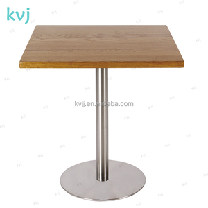 Mesa cuadrada de madera y acero estilo francés moderno KVJ-7255 con una pata para <span class=keywords><strong>bar</strong></span> o cafetería - Product Image 1