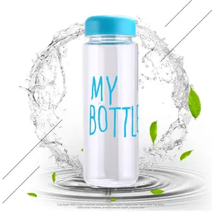 500 ml mi bo ttle pc botella de agua/taza reutilizable tritan plástico de la categoría alimenticia de WEONE color de la mezcla