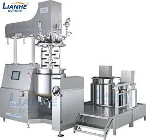 500 Liter Cosmetic/cream Vacuum Homogenizing Emulsifier Mixer Machine Vacuum Emulsifying Mixer Machine with Top Homogenizer