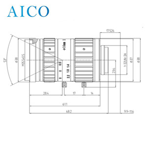 16mm <span class=keywords><strong>1</strong></span> pollice formato manuale messa a fuoco dell'iride 8M 8megapixel C montaggio visione industriale F1.4 16mm obiettivo <span class=keywords><strong>1</strong></span>" - Product Image 3