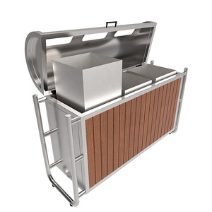 Ngoài Trời Tái Chế 3 Ngăn Thùng Rác Thép Kim Loại Rác Thải Rác <span class=keywords><strong>Bin</strong></span> - Product Image 4