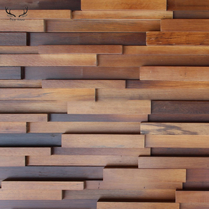 Pannello murale in <span class=keywords><strong>legno</strong></span> <span class=keywords><strong>3d</strong></span> decorativo per interni recuperato per la ristrutturazione della decorazione domestica - Product Image 2
