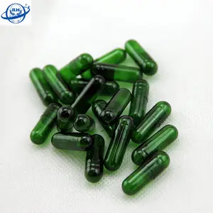 Pharmaceutical green clear Gelatin Empty Capsule 4#