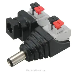 Male & Female 2.1x5.5mm DC Power Plug Jack Quick Connector for CCTV LED