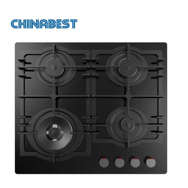 60 Cm Kualitas Tinggi 4 Burner Cast Iron Kompor Gas Kompor