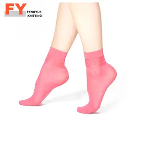 FY-II-1486โปร่งใสถุงเท้าผู้หญิงสุภาพสตรีถุงเท้าไนลอนวัยรุ่นในถุงเท้า