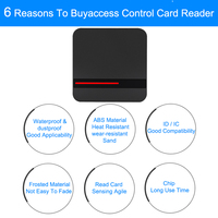 Eseye 13.56MHZ/125KHZ Smart Chip Card Reader Door Access Control System With Lock IP68 Waterproof
