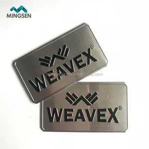 custom adhesive embossed logo metal plate aluminum nameplate for furniture/machine