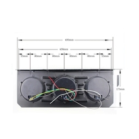 Feux arrière de remorque de camion à LED avec support en fer, étanches, DC12-24V, barre de feux arrière à 63 LED