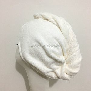 <span class=keywords><strong>Serviette</strong></span> Turban Super absorbant, <span class=keywords><strong>serviette</strong></span> en <span class=keywords><strong>microfibre</strong></span> fait à la main, couleur blanche - Product Image 3